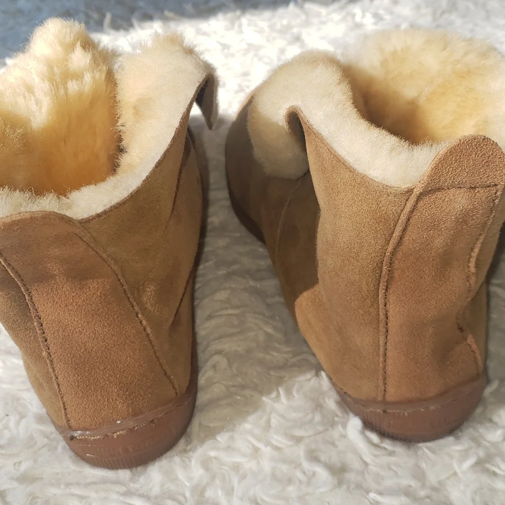 Minnetonka Golden Tan Sheepskin Ankle Boot Brand New Without Box 7 - Picture 14 of 16
